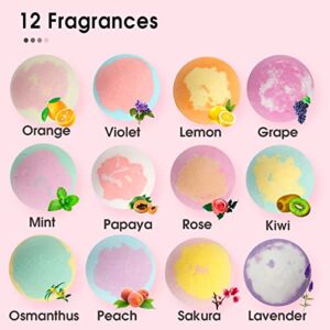 iHave Bath Bombs for Women, 12 Small Bath Bomb Bubble Bath Set Spa Gifts for Women, Natural Handmade Bath Bombs Rich in Essential Oils, Romantic Gifts for Her