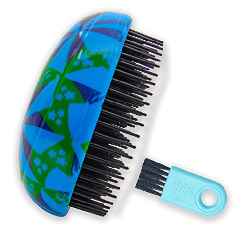 WODSTASTL | Shower Shampoo Massage Hair Brush for Men| Stocking Stuffers for Kid Christmas Hair Brush & Comb for Boy egg Detangling Brush | Windmill blue