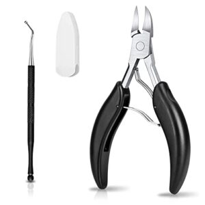 teaorb podiatrist ingrown toenail clippers, toe nail clippers for thick nail & ingrown toenails, professional stainless steel toenails trimmer, sharp curved blade, pedicure tool for adults & seniors