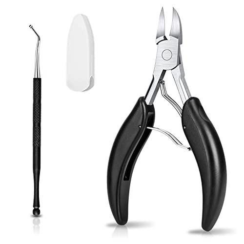 TEAORB Podiatrist Ingrown Toenail Clippers, Toe Nail Clippers for Thick Nail & Ingrown Toenails, Professional Stainless Steel Toenails Trimmer, Sharp Curved Blade, Pedicure Tool for Adults & Seniors