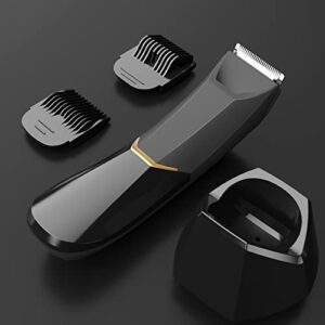 Ufree Body Hair Trimmer for Men, Ceramic Blade Pubic Hair Trimmer Electric Razor Clippers for Men Grooming Kit, Waterproof Shaver for Men Groin Hair Ball Trimmer, Gifts for Men, Wet/Dry & LED Light