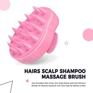 RELAXO- Shampoo Massager Brush for All Kinds of Hairs, Shower Scalp Massager for Men & Women - Helps Promote Healthy Blood Flow, Relieve Stress (Pink)