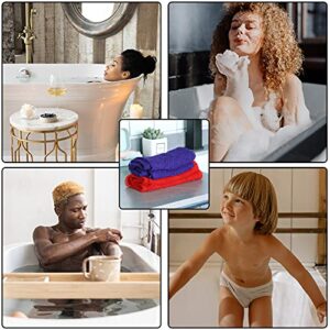 6 Pieces African Bathing Sponge Bath Sponge Exfoliating Shower Body Scrubber Back Skin Smoother for Women Men Body Beauty or Stocking Stuffer (Brown, Green, Orange, Purple, Red, Yellow)