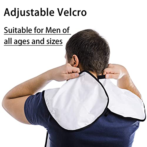 Alororo Beard Apron,Beard Catcher for Shaving Trimming,Gifts for Men,Waterproof Beard Apron Cape Grooming,Non-Stick Beard Cape with 4 Suction Cups—White