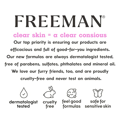 Freeman Limited Edition Pomegranate Peel-Off Facial Mask & Charcoal Black Sugar Mud Facial Mask Duo, Detoxifying, Removes Impurities & Hydrates Skin, Gift Set, 2 Count, 1.5 fl.oz./44 mL Tubes