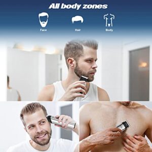 Brightup Beard Trimmer for Men - 22 Piece Beard Grooming Kit with Hair Trimmer, Hair Clippers, Electric Razor - IPX7 Waterproof Shavers for Mustache, Face, Nose, Ear, Body - Ideal Mens Gifts, YH-7282