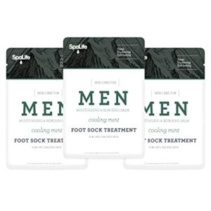 SpaLife Mens Cooling Mint Moisturizing Repairing Balm For The Working Feet (Foot Sock 3 Pairs)