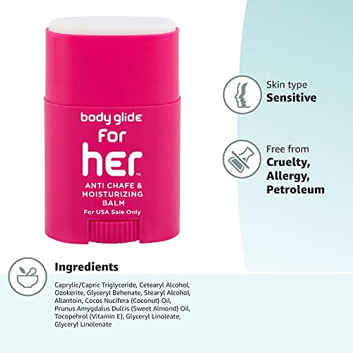 body glide FH8 body glide For Her Anti Chafe Balm, 0.8 oz (USA Sale Only)