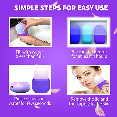 Ice Face Roller, Silicone Ice Mold For Face, Eyes, Neck, Reusable, Washable, Ice Roller For Face And Eye, Tighten & Even Skin, Reduce Puffiness & Migraine Relief