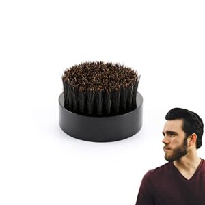 beard brush for men boar bristle black walnut wood beard comb brush small and round for men to tame and soften your facial hair