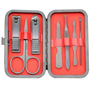 nail clippers sets，20 in 1 high precisio stainless steel nail cutter pedicure kit， nail clippers for men ，manicure set，fingernail clipper， and beauty tool portable set (set of 7 pieces)