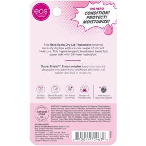 eos The Hero Lip Repair, Extra Dry Lip Treatment, 24HR Moisture, Natural Strawberry Extract, 0.35 fl oz, 2-Pack