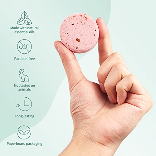 Pureegg Shower Steamers for Aromatherapy - Shower Bombs with Natural Essential Oil, Nourishing & Moisturizing Natural Shower Steamers for Self Care, Stress Relief Gift for Women & Men, 1.4oz*6