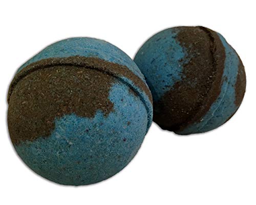 Giant Grump Bath Bombs XL Bath Balls Funny Bathbombs for Men Black and Blue Bath Fizzers Fun Old Man Gags Stocking Stuffers for Dads Grandpa Gags 2 Pack