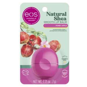 eos natural shea lip balm- honey apple, all-day moisture, made for sensitive skin, shea lip care products, 0.25 oz