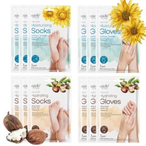 new epielle hydrating & moisturizing gloves & socks masks combo 12pk for hand and foot stocking stuffers!!