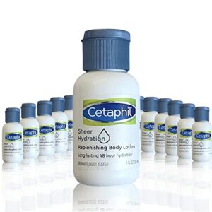 cetap hil sheer hydration replenishing body lotion, travel size, 1 fl oz , 30 ml, (pack of 12)