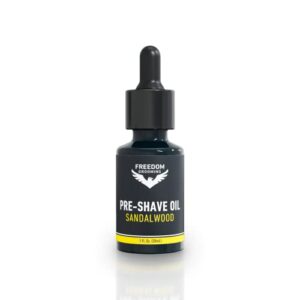 pre-shave oil – freedom grooming now freebird – sandalwood shaving oil for men, hydrates, softens and protects skin from bumps and irritation