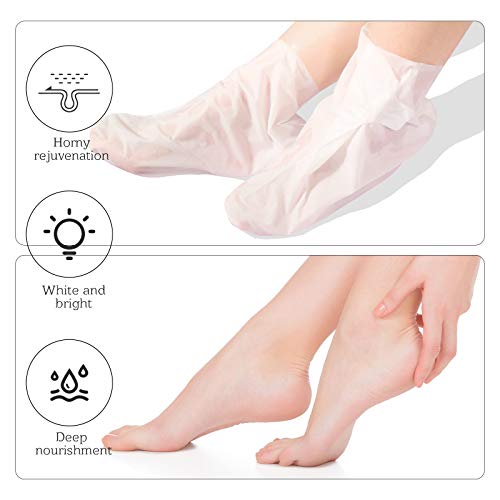 Foot Peel Mask, 3 Pairs Foot Mask- Repair Heels & Removes Dry Dead Skin for Our Feet - Exfoliating Foot Peel Mask for Hard Skin (Aloe Vera)