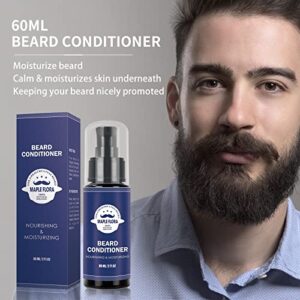 Beard Kit, Men’s Gifts Set w/Beard Conditioner, 2 Packs Beard Growth Oil, Beard Wash/Shampoo, Brush, Comb, Scissors, Bag, e-Book, Mustache Grooming Care Gifts for Him Dad Boyfriend Birthday Christmas