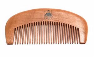 g.b.s beard natural wooden comb-superior, durable quality, tangles eliminator, anti-static anti breaking, beard straightener comb- provides beard growth and health