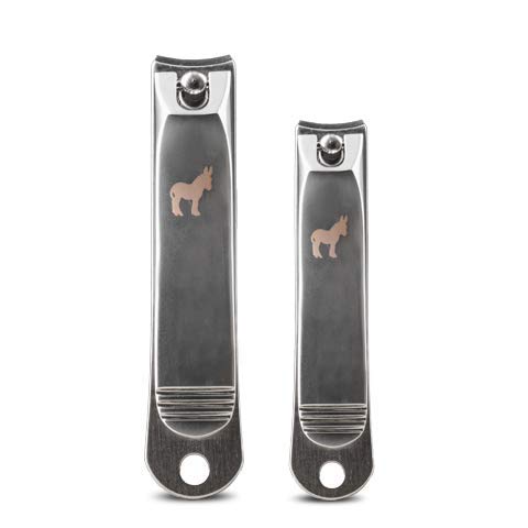 Pete & Pedro Nail Clippers Stainless Steel Set For Men & Women | 2-Piece Fingernail & Toenail Clipper With Leather Case | Strong, Sturdy Professional Tools, Manicure & Pedicure | As Seen on Shark Tank