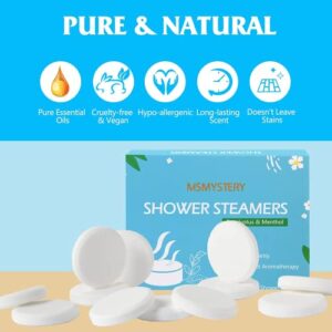 Shower Steamers Aromatherapy, 12 Pack XXL Eucalyptus Menthol Shower Steamer, Essential Oils Shower Bath Bombs Tablets for Nasal Relief and Relaxation, Bath Gift for Men and Women, No Color Residue