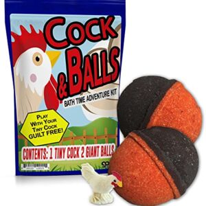 Cock N Balls Bath Time Adventure Kit - Funny Gift for Men and Women - Stocking Stuffer, Adult Gift Baskets, Dirty Santa, Bath Bomb, Bath Products, Spa Gifts for Men, Gag Gifts for Husband