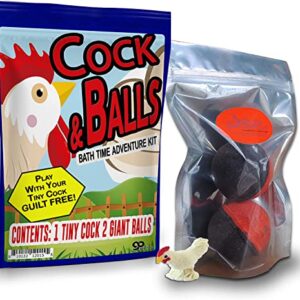 Cock N Balls Bath Time Adventure Kit - Funny Gift for Men and Women - Stocking Stuffer, Adult Gift Baskets, Dirty Santa, Bath Bomb, Bath Products, Spa Gifts for Men, Gag Gifts for Husband