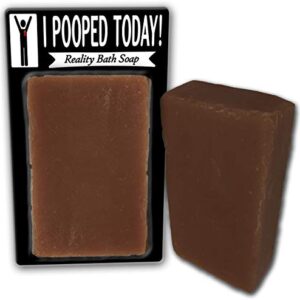 I Pooped Today Soap Chocolate Bath Soap Poop Gags for Women Men Chocolate Novelty Soap Secret Santa Unisex White Elephant Stocking Stuffers for Men Retirement Gags Over-The-Hill Birthday