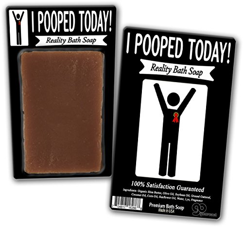 I Pooped Today Soap Chocolate Bath Soap Poop Gags for Women Men Chocolate Novelty Soap Secret Santa Unisex White Elephant Stocking Stuffers for Men Retirement Gags Over-The-Hill Birthday