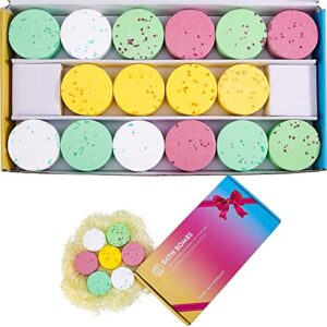 bath bombs gift set for women men and kids,20pc/16pc handmade steamers, shower bombs with organic essential oils for relaxation (16pc)…