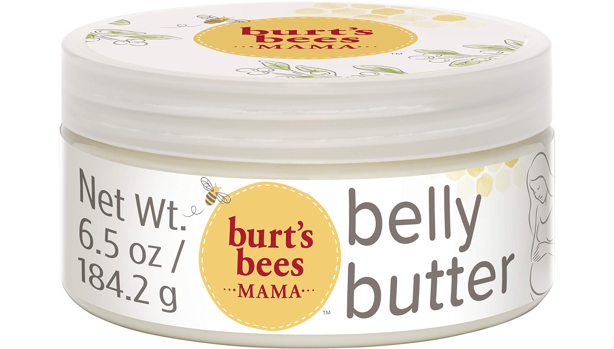 Burt's Bees Mama Belly Butter Skin Care, Pregnancy Lotion & Stretch Mark Cream, with Shea Butter and Vitamin E, 99% Natural, 6.5 Ounce