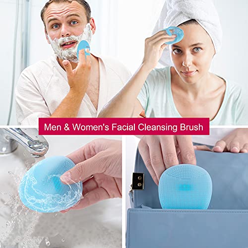 INNERNEED Super Soft Silicone Face Cleanser and Massager Brush Manual Facial Cleansing Brush Handheld Mat Scrubber For Sensitive, Delicate, Dry Skin (Pack of 4)