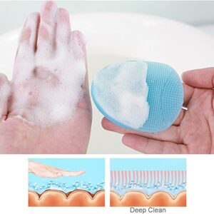 INNERNEED Super Soft Silicone Face Cleanser and Massager Brush Manual Facial Cleansing Brush Handheld Mat Scrubber For Sensitive, Delicate, Dry Skin (Pack of 4)