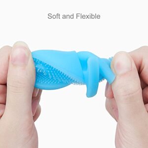 INNERNEED Super Soft Silicone Face Cleanser and Massager Brush Manual Facial Cleansing Brush Handheld Mat Scrubber For Sensitive, Delicate, Dry Skin (Pack of 4)