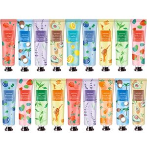 18 pack hand cream for dry cracked hands, hand cream gift set for women,grandma, deeply moisturizing hand lotion with shea butter & vitamin e for work, mini hand lotion travel size moisturizer gifts