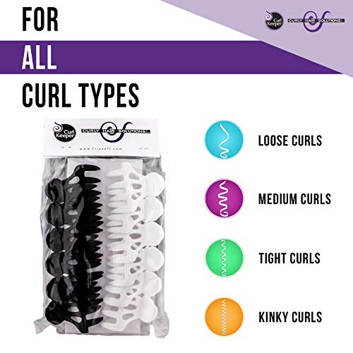 CURL KEEPER - Roller Jaw Clamps: Lift At The Roots For a Full Looking, Bouncy Style That Preserves The Natural Form Of Your Curls (12 Roller Jaw Clamps Per Pack)