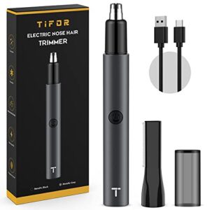 tifor 8,000 rpm nose hair trimmer for men – electric nose hair trimmer rechargeable – ipx7 metal ear nose trimmer eyebrow facial hair removal tool
