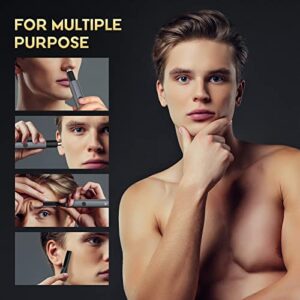 TIFOR 8,000 RPM Nose Hair Trimmer for Men - Electric Nose Hair Trimmer Rechargeable - IPX7 Metal Ear Nose Trimmer Eyebrow Facial Hair Removal Tool