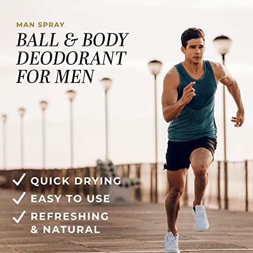 MILES DARCY Man Spray - Body & Ball Deodorant For Men - Protecting & Refreshing Against Odors, Itchiness, Skin Irritations, Chafing & Sweating