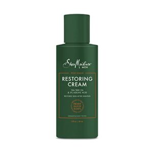 sheamoisture men after shaving cream for reduced irritation after shaving restoring cream dermatologist-tested skin care proven to prevent razor bumps when using our system 2 oz