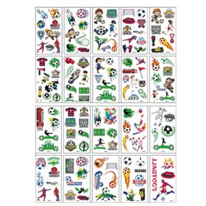 40 Sheets Soccer Tattoos for Kids, Men Women Soccer Temporary Tattoos Fake Tattoos Soccer Stickers for Kids, Soccer Ball Party Favors Decorations Soccer Goodies Soccer Gifts for Girls Boys