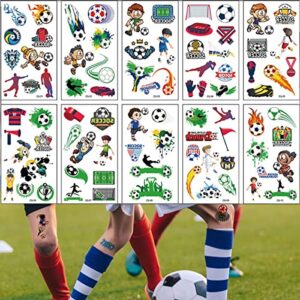 40 Sheets Soccer Tattoos for Kids, Men Women Soccer Temporary Tattoos Fake Tattoos Soccer Stickers for Kids, Soccer Ball Party Favors Decorations Soccer Goodies Soccer Gifts for Girls Boys