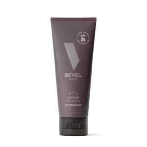 bevel bald balm with spf 25 – bald head moisturizer with vitamin c and green tea, helps mattify, soothe and protect scalp and skin, 3.4 fl oz
