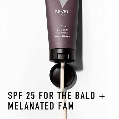 Bevel Bald Balm with SPF 25 - Bald Head Moisturizer with Vitamin C and Green Tea, Helps Mattify, Soothe and Protect Scalp and Skin, 3.4 Fl Oz