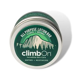 climbon all purpose lotion bar | organic body lotion for dry skin | body moisturizer | lavender lotion made from plants and organic beeswax | eco-friendly and plastic-free lotion | original scent