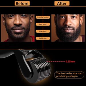 YOOBEAUL Beard Growth Kit, Derma Roller for Beard Growth, Biotin Beard Growth Oil for Patchy Beard, Beard Wash, Wooden Beard Comb, Beard Kit, Stocking Stuffers Birthday Gifts for Fathers Dad Men Him