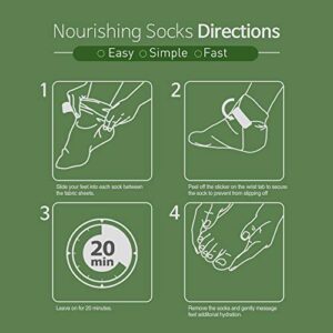 Epielle Nourishing Foot Masks - Hemp + Rosemary Extract for Deep Moisturizing 100% Vegan & Cruelty-Free (Socks 6pk), Beauty Gifts | Skincare Gifts | Skincare Party Favors. Stocking Stuffers!!