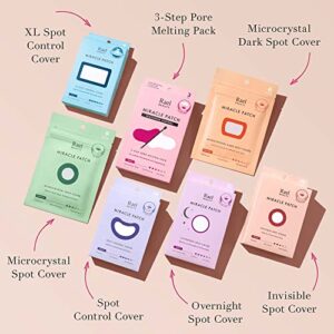 Rael Miracle Patch Melting Pack - Blackhead Control, 3 Steps Kit, Pore Melting and Soothing Sheets for Nose, Sebum Removing Cotton Swabs, Dermatologist Tested (2 Pack)